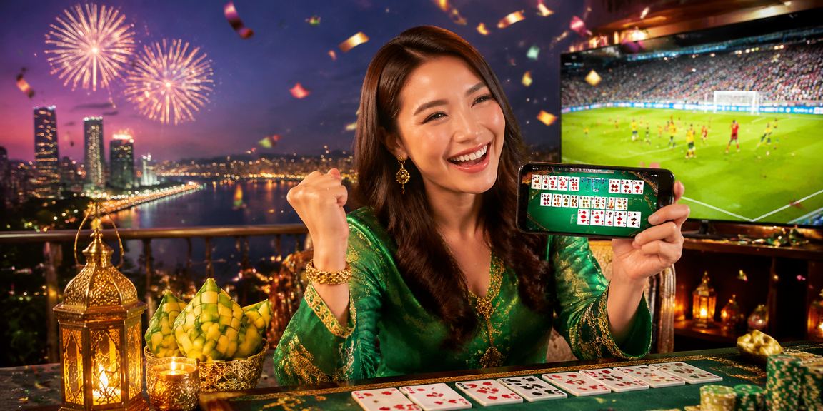 Permainan rummy suasana Hari Raya di Johor